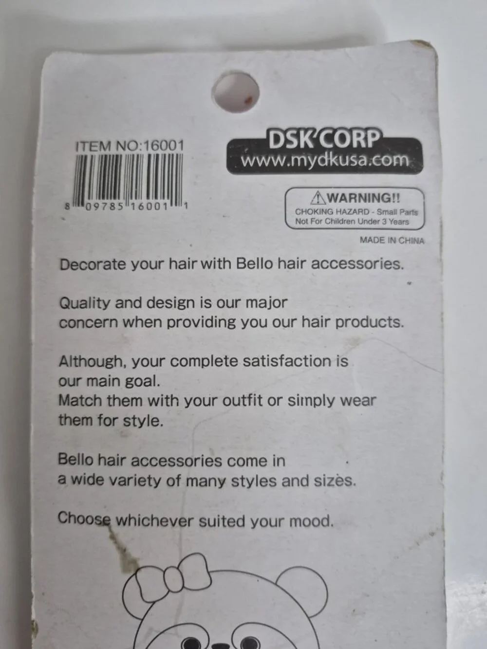 Bello Twin-Bead Hair-Knockers - 20mm White
